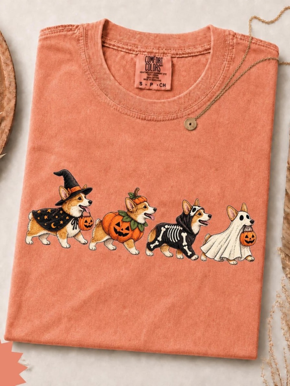 Comfort Colors Yam Corgi Halloween Costume Tee